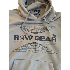 Raw gear Los Angeles California Hoodie Sweatshirt Men 2XL Defy All Odds Heavy